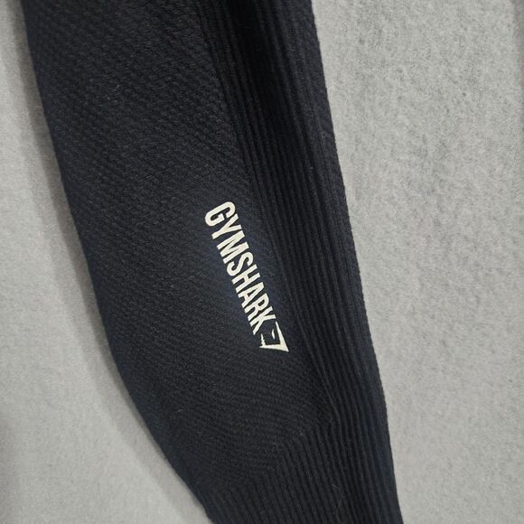 GYMSHARK Leggings Ribbed Small Black Full Legnth Light Compression - Picture 3 of 5